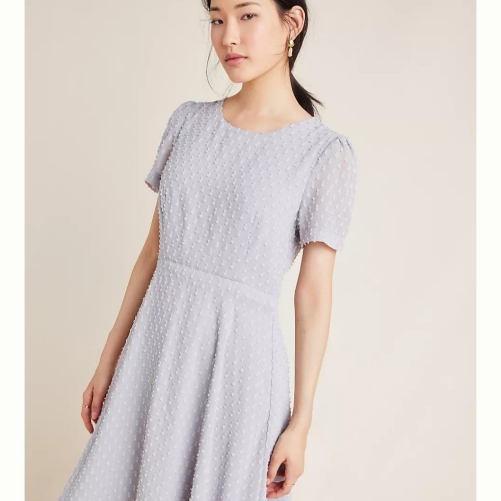 Anthropologie Sunday In Brooklyn Georgiana Bows Textured Mini Dress - Picture 2 of 12